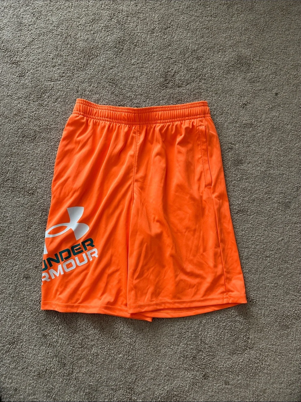 Under Armour Boy's Orange Athletic Shorts